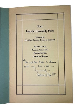 Four Lincoln University Poets ... Waring Cuney, William Allyn Hill, Edward Silvera, Langston Hughes.
