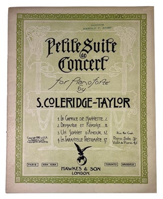 Item #3452 Petite Suite de Concert for Piano Forte [Sheet Music]. Samuel Coleridge-Taylor