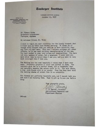 Eight Letters to Edward D. Tubbs (with secretarial signatures)