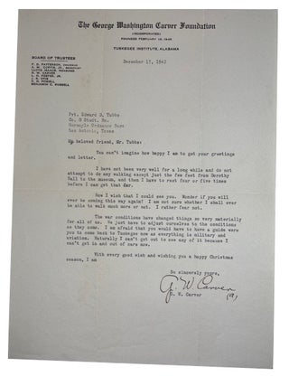 Eight Letters to Edward D. Tubbs (with secretarial signatures)