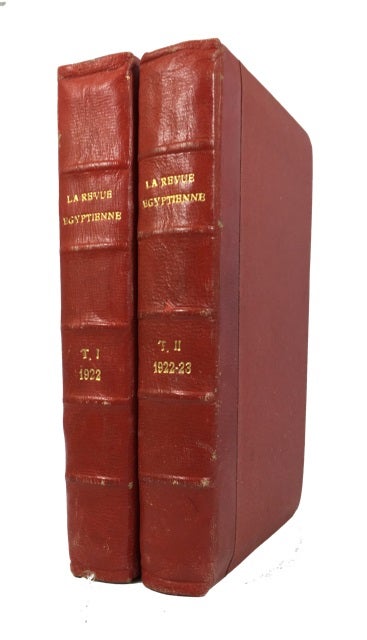 Item #37592 La Revue Egyptienne. Two bound volumes containing 37 issues including: Vols. 1, Nos. 1-17, 19; Vol. 2, Nos. 1-8, 12-15, 18-19, 21-25 (1922-1923)