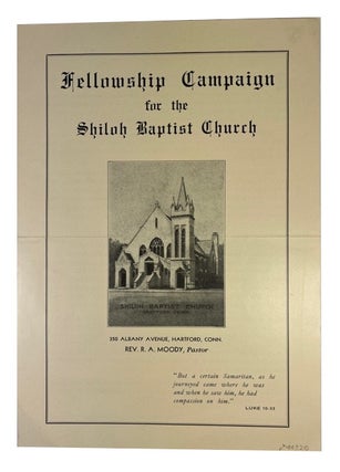 Item #44320 Fellowship Campaign for the Shiloh Baptist Church. [Cover title]. Shiloh Baptist Church