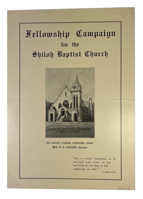 Item #44320 Fellowship Campaign for the Shiloh Baptist Church. [Cover title]. Shiloh Baptist Church.