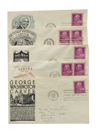 Item #49382 Five First-Day Covers of the 1948 George Washington Carver Stamp. George Washington...