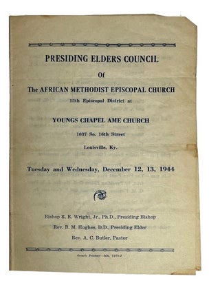A History of the African Methodist Episcopal Church; Being a Volume Supplemental to A History of the African Methodist Episcopal Church, by Daniel Alexander Payne, D.D., LL.D., Late One of Its Bishops, Chronicling the Principal Events in the Advance of the African Methodist Episcopal Church from 1856 to 1922