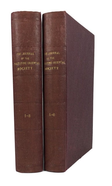 Item #53198 The Journal of the Palestine Oriental Society. Volumes 1-6 (1920-1926)
