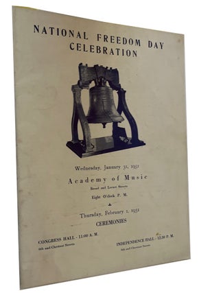 Item #58126 National Freedom Day Celebration: Wednesday, January 31, 1951, Academy of Music,...