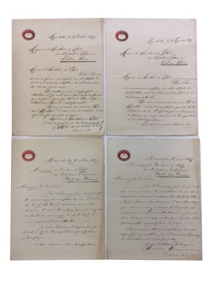Item #5874 Four Autograph Letters, signed, sent to the Haitian Foreign Secretary by the Haitian...