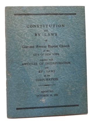 Item #60031 Constitution and By-Laws ... together with Articles of Incorporation and By-Laws of...