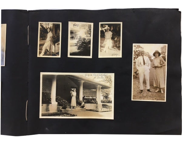 Item #60972 British Couple in Sri Lanka, ca. 1930. [our title]. Photo Album.