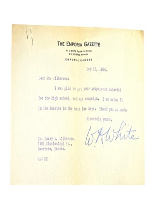 The Editor and His People: Editorials by William Allen White Selected from the Emporia Gazette by Helen Ogden Mahin