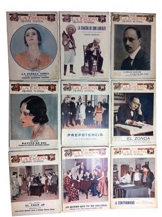 Theater in Buenos Aires. An interesting sampling (52 issues) of the small format publications relating to plays in Buenos Aires in the 1920s and 1930s: El Teatro Argentino, No. 29; Teatro Popular, Ano 3, No. 80; Seleccion Teatral, Nos. 1 (Segunda edicion) & 12; Brambalinas Revista Teatral, Nos. 79, 82, 131, 168, 176, 183, 279, 291, 502, 622 (tercera edicion), 625, 653, 656, 699, and 701; La Escena, Nos. 134, 143, 472, 546, 614, 691, 740, 756, 757, and 762; and Argentores, Nos. 6, 13, 22, 27, 28, 30, 31, 39, 46, 60, 72, 106, 117, 179, 185, 205, 215, 229, 233, 246, 249, 255, 259, and 267