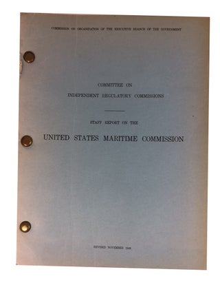 Item #69553 Staff Report on the United States Maritime Commission. James MacGregor Burns