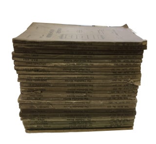 Hindustan Review. 28 issues dated between 1921 and 1929.; Includes: Vol. XLIII, Nos. 258-261; Vol. XLIV, Nos. 262-263 (misnumbered as 362) & 265-267; Vol. XLV, Nos. 268-273; Vol. XLVI, Nos. 274-276; Vol. XLVII, No. 277; Vol. L, Nos. 290, 292 and 293; Vol. LI, Nos. 294-298; and Vol. LII, No. 290