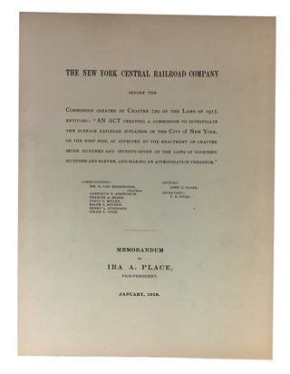 Item #72842 The New York Central Railroad Company before the Commission Created by Chapter 720...