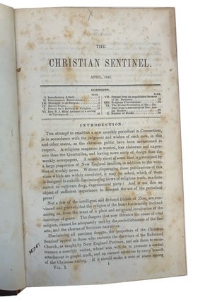The Christian Sentinel. Bound volume containing Volumes 1 and 2 (April 1845- March 1847)