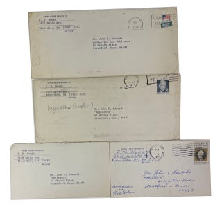 Item #75502 Three Typed Letters, signed and One Autograph Note, signed. Florenz H. Hough