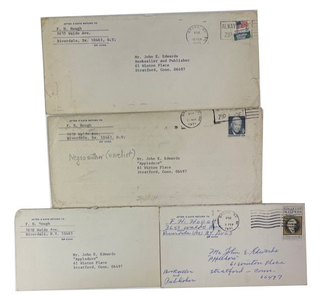 Item #75502 Three Typed Letters, signed and One Autograph Note, signed. Florenz H. Hough.