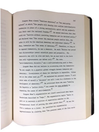 Syngman Rhee's Charisma of Anti-Communism: An Analysis of a Rhetoric of Machiavellianism, McCarthyism, and Monism, 1945-1960
