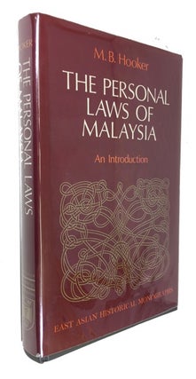 Item #77183 The Personal Laws of Malaysia; An Introduction. M. B. Hooker