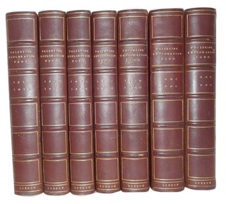 Item #78416 Seven bound volumes containing Quarterly Statement [for 1871-1884]. Palestine...