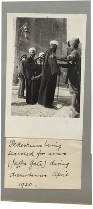 Photos of Palestine in 1920 on 4 Leaves from an Album Compiled by W. E. H. Condon. [our title]