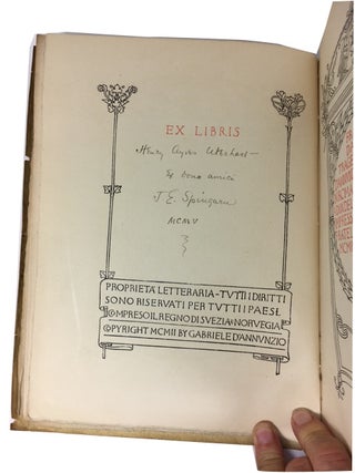 Francesca da Rimini: Tragedia di Gabrielle d'Annunzio, representata in Roma nell'anno MCMI a di IX del mese di Decembre