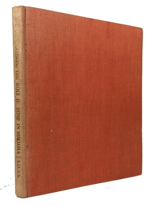 Item #81157 The Role of Tone in the Structure of Sukuma. I. Richardson