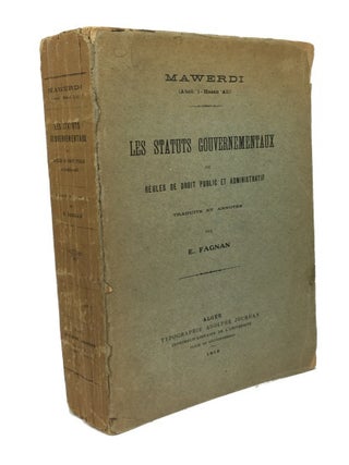 Item #81215 Les Statuts Gouvernementaux or Regles de Droit Publics et Administratif. Traduits et...