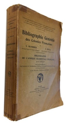 Item #81217 Bibliographie de l'Afrique Occidentale Francaise. E. Joucla