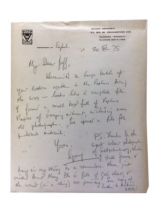 Archive of Letters and Other Materials