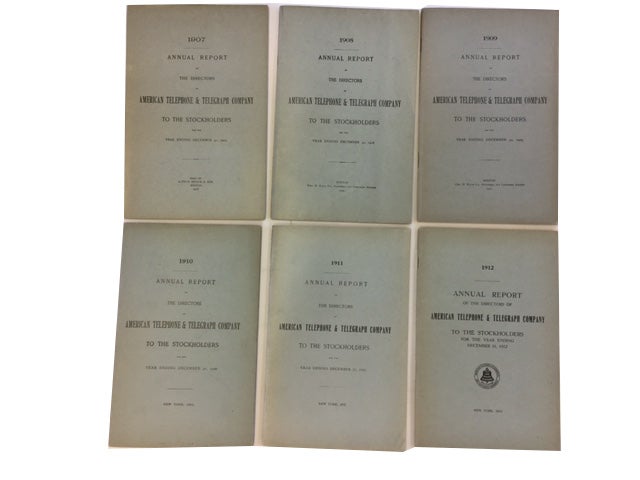 Item #81436 Annual Report[s) for 1907-1915. American Telephone, Telegraph Company.