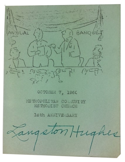 Item #82263 18th Anniversary October 7, 1960. [cover title]. New York City Metropolitan Community Methodist Church, United, *Langston Hughes.
