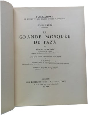Item #83895 La Grande Mosquee de Taza. Henri Terrasse