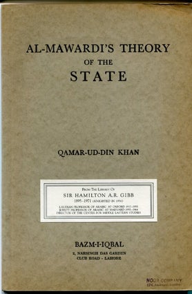 Item #84086 Al-Mawardi's Theory of the State. Qamar-ud-Din Khan