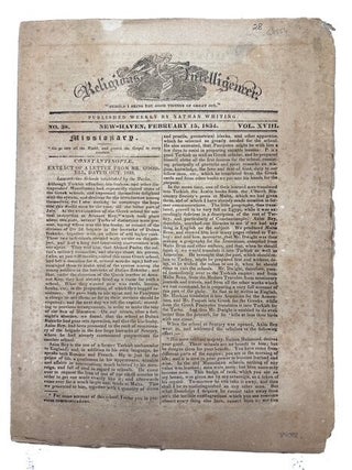 Item #84098 Religious Intelligencer, Vol. XVIII, No. 38 (Feb. 15, 1834