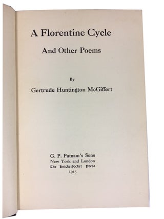A Florentine Cycle and Other Poems