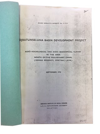 Item #85197 Djratunseluna Basin Development Project: Agro-Sociological and Agro-Economical Survey...