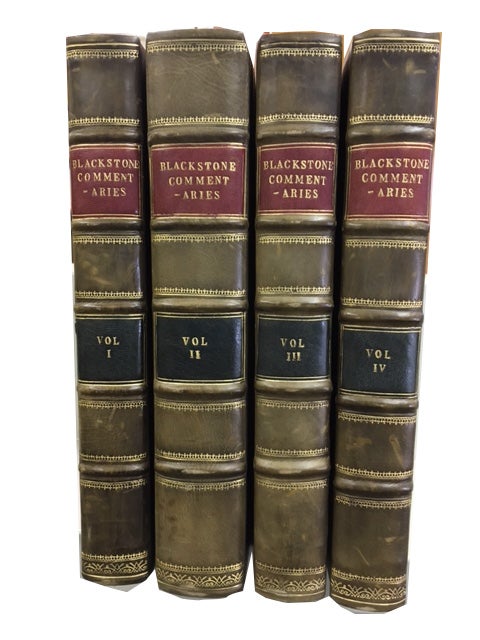 Item #85319 Commentaries on the Laws of England. William Blackstone.