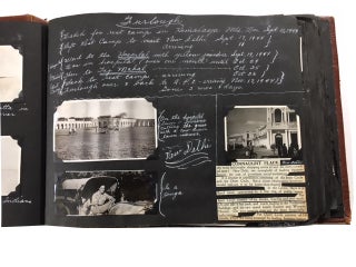 WWII American Soldier's Album Mostly Devoted to Life and Scenes in India and Titled "Half Way Round the World with Remington"