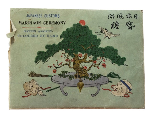 Item #85448 Japanese Customs. Marriage Ceremony. Sixteen Assorted. Coloured by Hand [title on envelope]