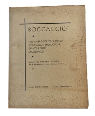 Item #85534 "Boccaccio" The Metropolitan Opera Spectacular Production of Von Suppe Masterpiece....