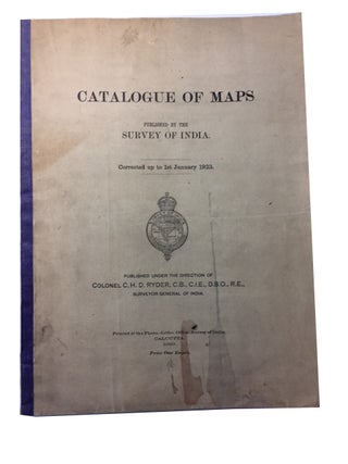 Item #85606 Catalogue of Maps Published by the Survey of India. Corrected Up to 1st January 1923....