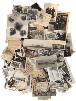 Item #85744 Photos, cards, certificates, etc relating to his World War II Stateside Naval...