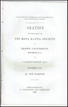 Item #85836 The Influence of Scientific Discovery and Invention on Social and Political Progress....
