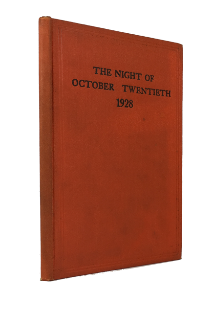 Item #86013 The Night of October Twentieth, 1928