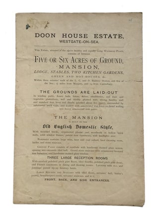 Item #86052 Doon House Estate. Westgate-on-Sea