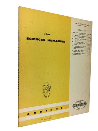 Item #86285 Cahiers O.R.S.T.O.M. Serie Sciences Humaines, Vol. V, No. 3, 1968. Temps et...