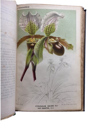 L'Orchidophile:Journal des Amateurs d'Orchidees. Three bound volumes for 1885, 1886 and 1887