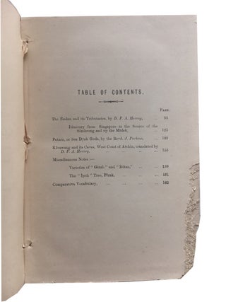 Journal of the Straits Branch of the Royal Asiatic Society. December, 1881. [Issue No. 8]